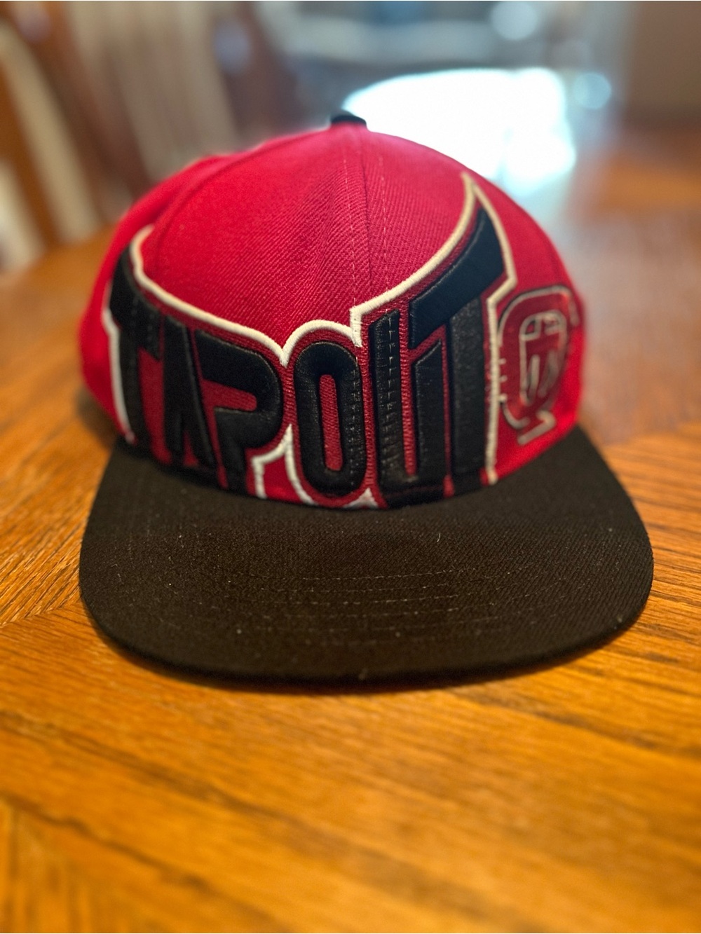 Tapout Red and Black Graphic Flat-Brim Hat